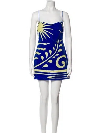 Pre-owned Cala De La Cruz Linen Mini Dress In Multi