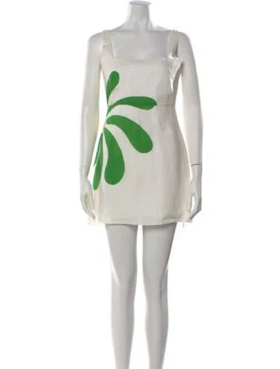 Pre-owned Cala De La Cruz Linen Mini Dress In Multi