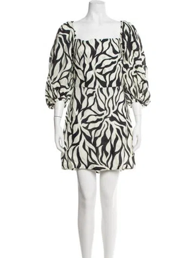 Pre-owned Cala De La Cruz Linen Mini Dress W/ Tags In Black