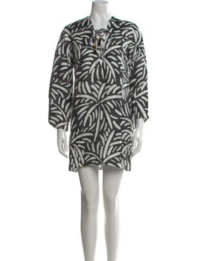 Pre-owned Cala De La Cruz Linen Mini Dress W/ Tags In Multi