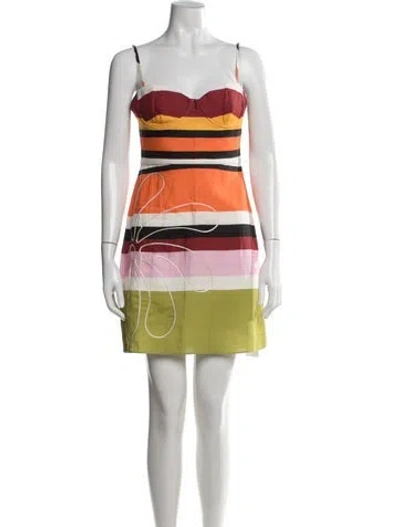 Pre-owned Cala De La Cruz Linen Mini Dress W/ Tags In Multi