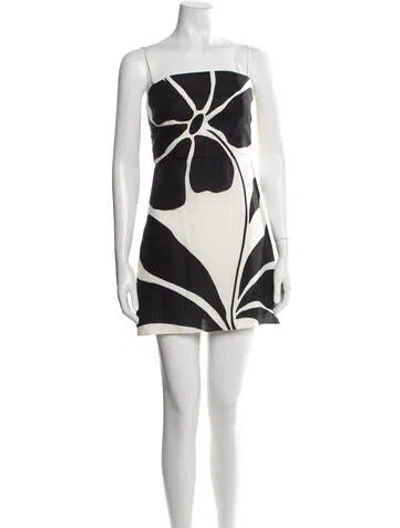 Pre-owned Cala De La Cruz Linen Mini Dress In White
