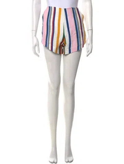 Pre-owned Cala De La Cruz Linen Mini Shorts In Multi