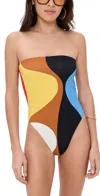 Cala De La Cruz Lore One Piece Swimsuit In Lavacafe