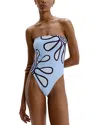 Cala De La Cruz Lore One Piece Swimsuit In Blue