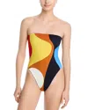 Cala De La Cruz Lore One Piece Swimsuit In Lava Cafe
