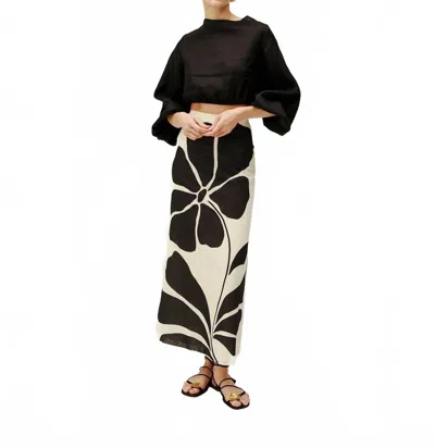 Cala De La Cruz Lori Top In Cavier In Black