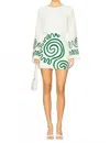 Cala De La Cruz Loura Mini Dress In Ouroivory In Pattern