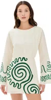 Cala De La Cruz Loura Mini Dress In Ouroivory In Ouroivory