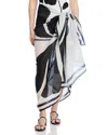 Cala De La Cruz Luana Sarong Swim Cover-up In Camelliabw