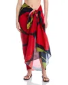 Cala De La Cruz Luana Sarong Swim Cover-up In Camelliaca