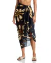 Cala De La Cruz Luana Swim Cover-up Sarong In Black