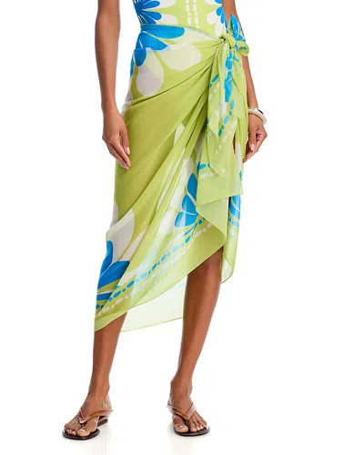 Cala De La Cruz Luana Swim Cover-up Sarong In Multi