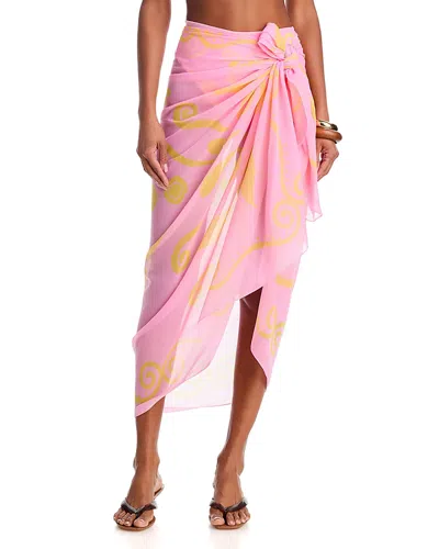 Cala De La Cruz Luana Swim Cover-up Sarong In Multi