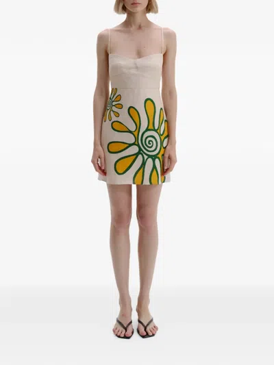 Cala De La Cruz Lucca Floral Mini Dress In Multi