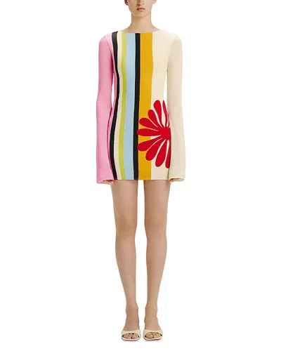 Cala De La Cruz Maisha Printed Stretch-jersey Mini Dress In Pink