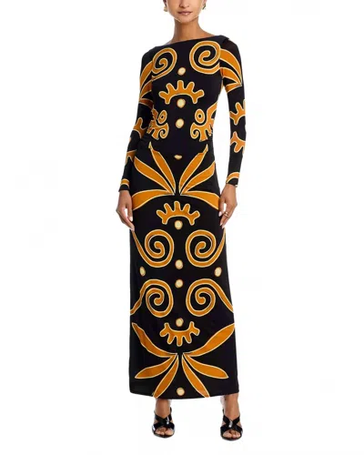 Cala De La Cruz Malaga Maxi Dress In Precocafe In Brown