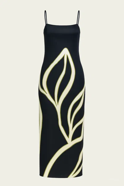Cala De La Cruz Marianne Dress In Manglar In Black