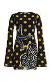 Cala De La Cruz Maisha Dress Calicobw In Black