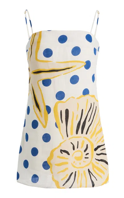 Cala De La Cruz Ancona Linen Dress In White