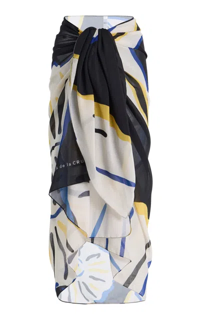 Cala De La Cruz Luana Printed Beach Cover-up In Multi