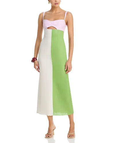Cala De La Cruz Nara Midi Dress In Multi