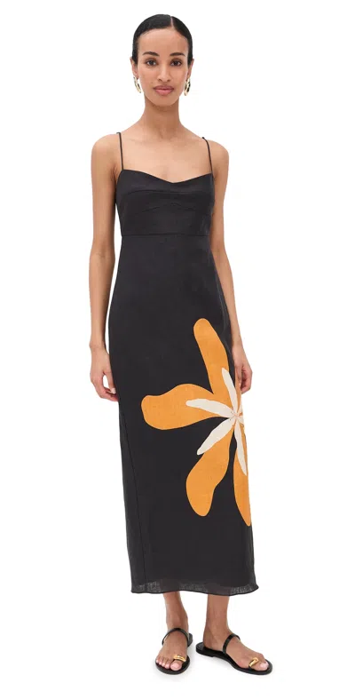 Cala De La Cruz Paloma Dress Cattleyabw In Black
