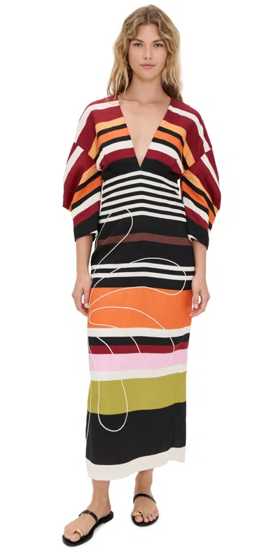 Cala De La Cruz Peninsula Dress Agavebw In Multi