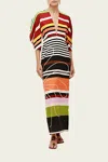 Cala De La Cruz Peninsula Dress In Agave Black In Red