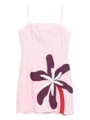 Cala De La Cruz Roma Floral Mini Dress In Pink
