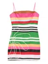 Cala De La Cruz Roma Mini Dress In Multi