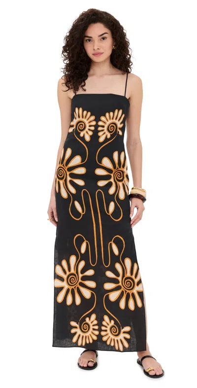 Cala De La Cruz Samantha Midi Dress In Namurbw In Multi