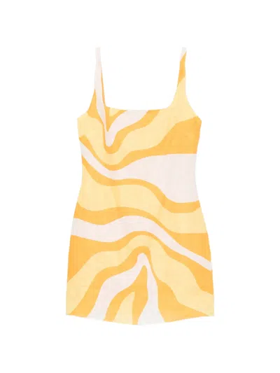 Cala De La Cruz Siela Abstract-print Mini Dress In Multi
