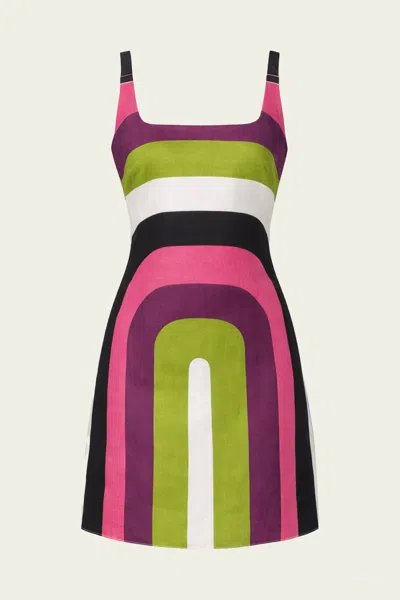 Cala De La Cruz Siela Mini Dress In Arco In Multi