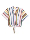 Cala De La Cruz Striped Blouse In Multi