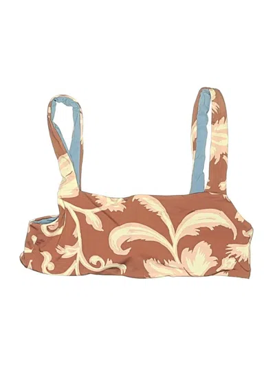 Pre-owned Cala De La Cruz Swimsuit Top Brown Swimwear