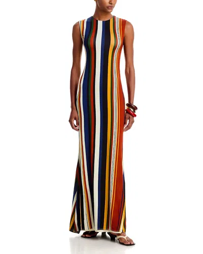 Cala De La Cruz Tavira Sleeveless Maxi Dress In Multi
