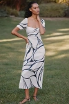 Cala De La Cruz Tia Midi Dress In Black