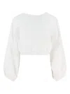 Cala De La Cruz Tie-back Blouse In White