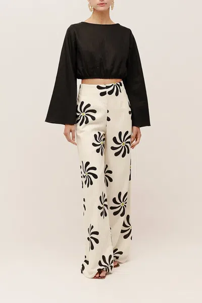 Cala De La Cruz Toya Pants In Riviera Ivory In Neutral