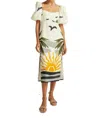 Cala De La Cruz Uti Dress In Sole Ivory In Multi