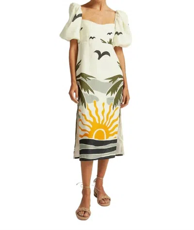 Cala De La Cruz Uti Dress In Sole Ivory In Multi