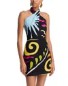 Cala De La Cruz Vaneta Linen Mini Dress In Malibumult