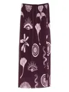 Cala De La Cruz Vela High-waist Maxi Skirt In Burgundy