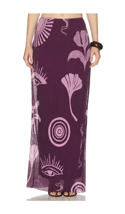 Cala De La Cruz Vela Skirt In Purple