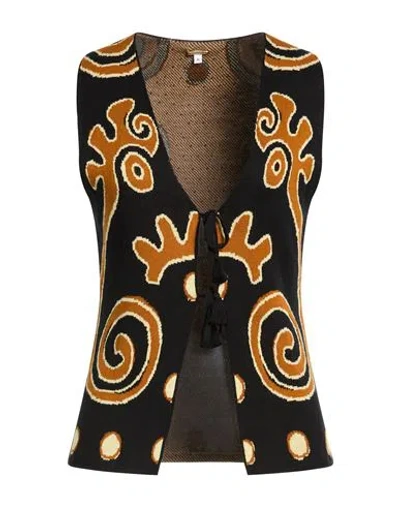 Cala De La Cruz Woman Cardigan Black Size L Pima Cotton