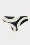 Cala De La Cruz Women's Fernanda Bikini Bottom In Sandy Black/white In Multi