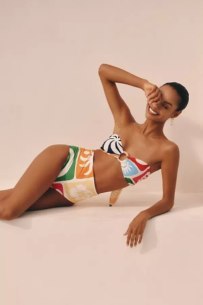 Cala De La Cruz X Anthropologie Elisa High-waist Bikini Bottoms In White