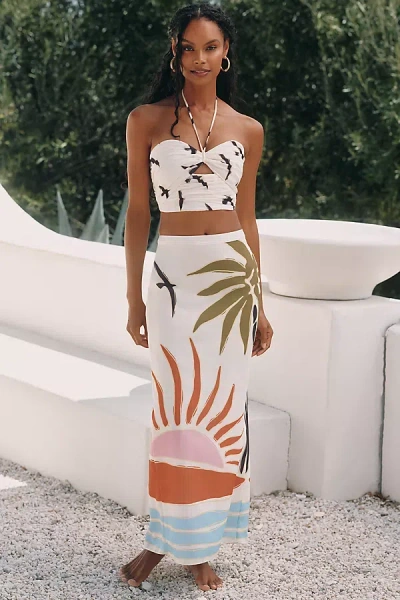 Cala De La Cruz X Anthropologie Magda Midi Skirt In Multicolor