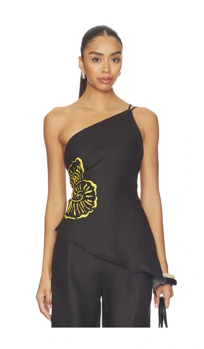 Cala De La Cruz Zharit Top In Black